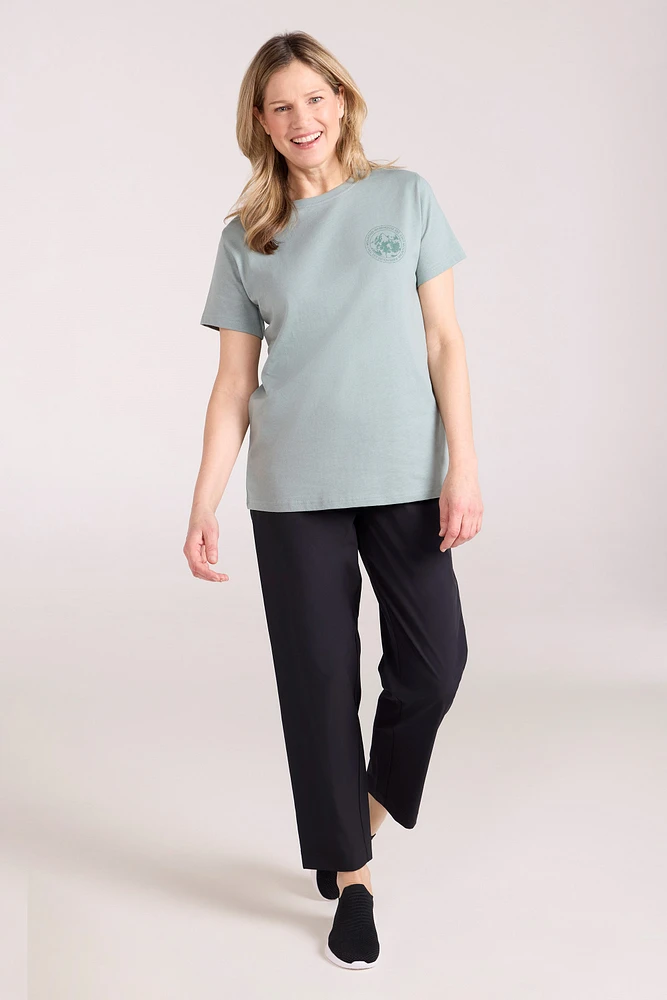 Printed Womens Mountain Relaxed Fit T-Shirt