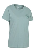 Printed Womens Mountain Relaxed Fit T-Shirt