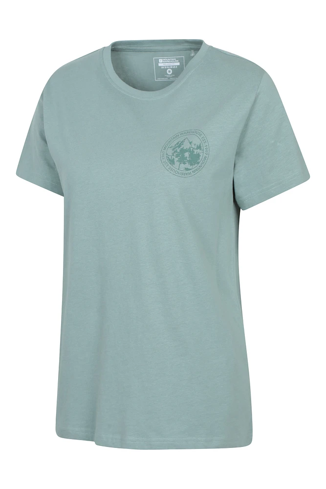 Printed Womens Mountain Relaxed Fit T-Shirt