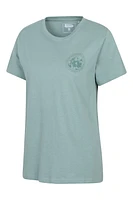 Printed Womens Mountain Relaxed Fit T-Shirt