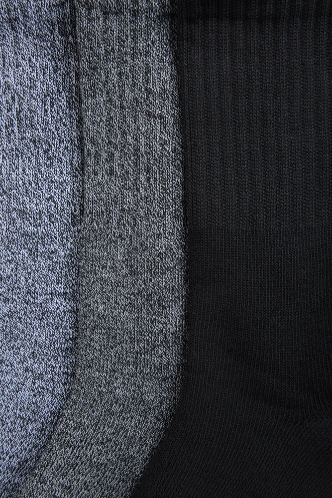 Quarter Length Mens Walking Sock 3-Pack