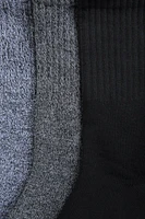 Quarter Length Mens Walking Sock 3-Pack