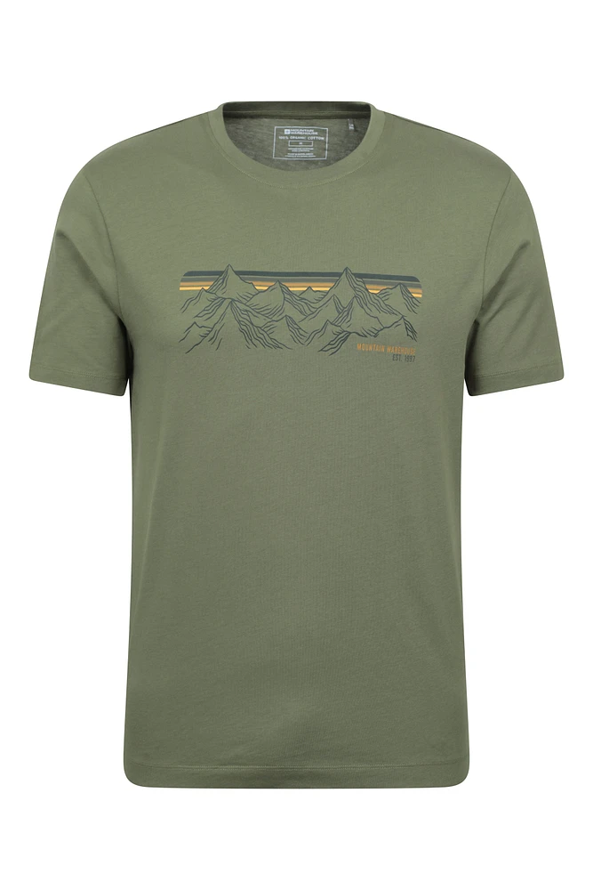 Mountain Stripe Men's Graphic T-Shirt