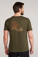 Mountain Grid Mens Graphic T-Shirt