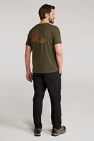 Mountain Grid Mens Graphic T-Shirt