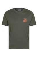 Mountain Grid Mens Graphic T-Shirt