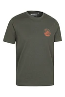 Mountain Grid Mens Graphic T-Shirt