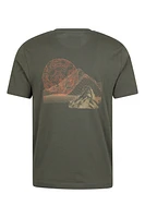 Mountain Grid Mens Graphic T-Shirt
