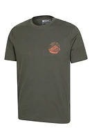 Mountain Grid Mens Graphic T-Shirt