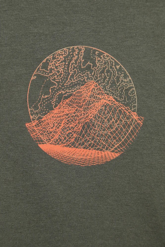Mountain Grid Mens Graphic T-Shirt