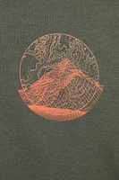 Mountain Grid Mens Graphic T-Shirt