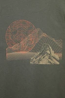 Mountain Grid Mens Graphic T-Shirt