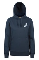 Printed Womens Floating Feather Hoodie