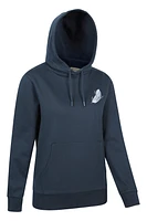 Printed Womens Floating Feather Hoodie