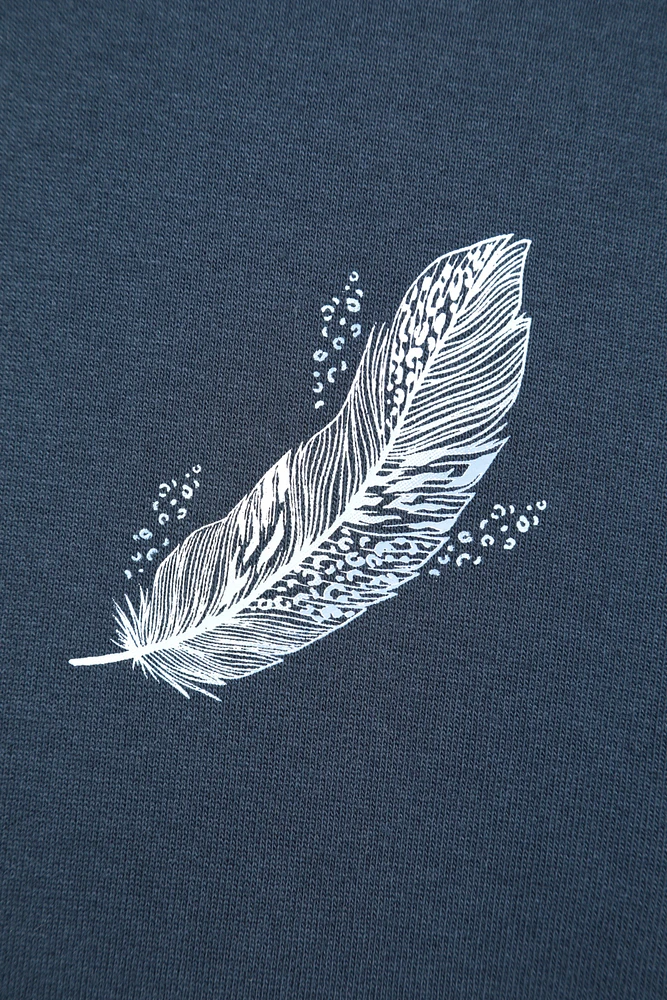 Printed Womens Floating Feather Hoodie
