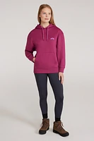 Printed Mountain Scene Womens Relaxed Fit Hoodie