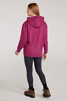Printed Mountain Scene Womens Relaxed Fit Hoodie