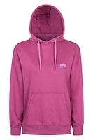 Printed Mountain Scene Womens Relaxed Fit Hoodie