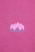Printed Mountain Scene Womens Relaxed Fit Hoodie