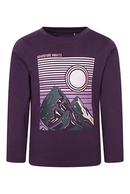 Gold Foil Mountain Kids Printed Tee