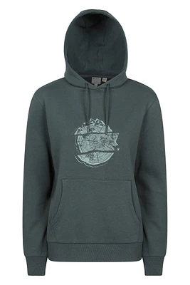 Printed Mountain Ring Womens Regular Fit Hoodie