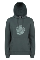 Printed Mountain Ring Womens Regular Fit Hoodie