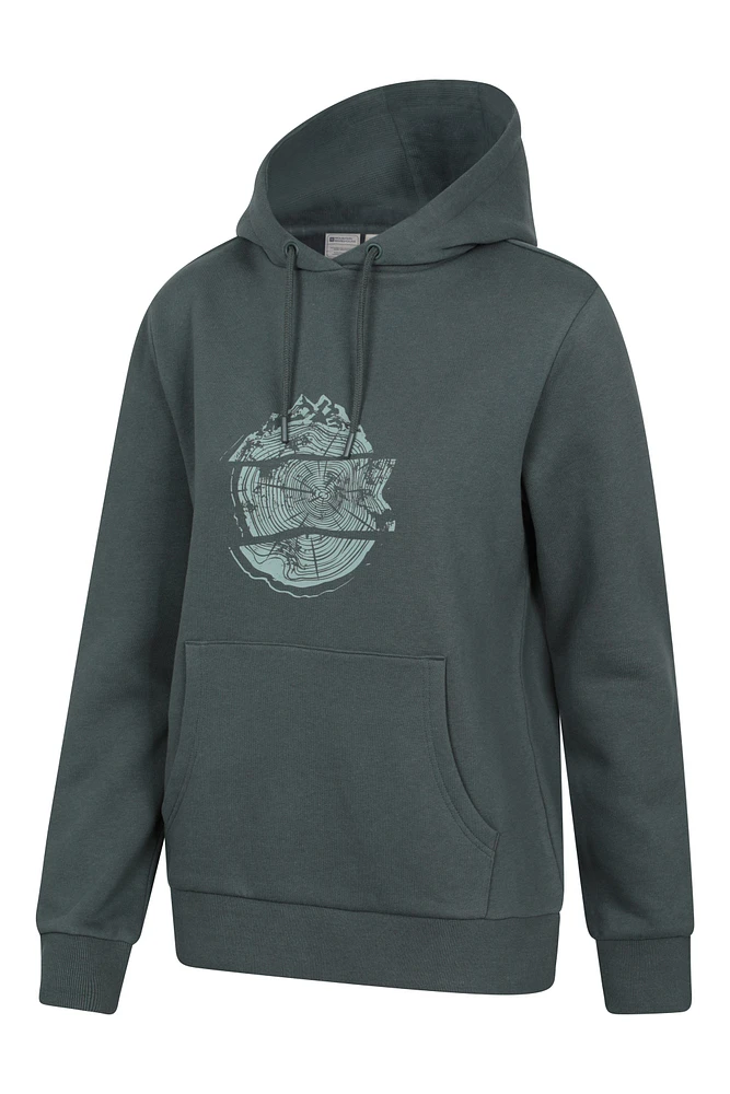 Printed Mountain Ring Womens Regular Fit Hoodie