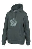 Printed Mountain Ring Womens Regular Fit Hoodie