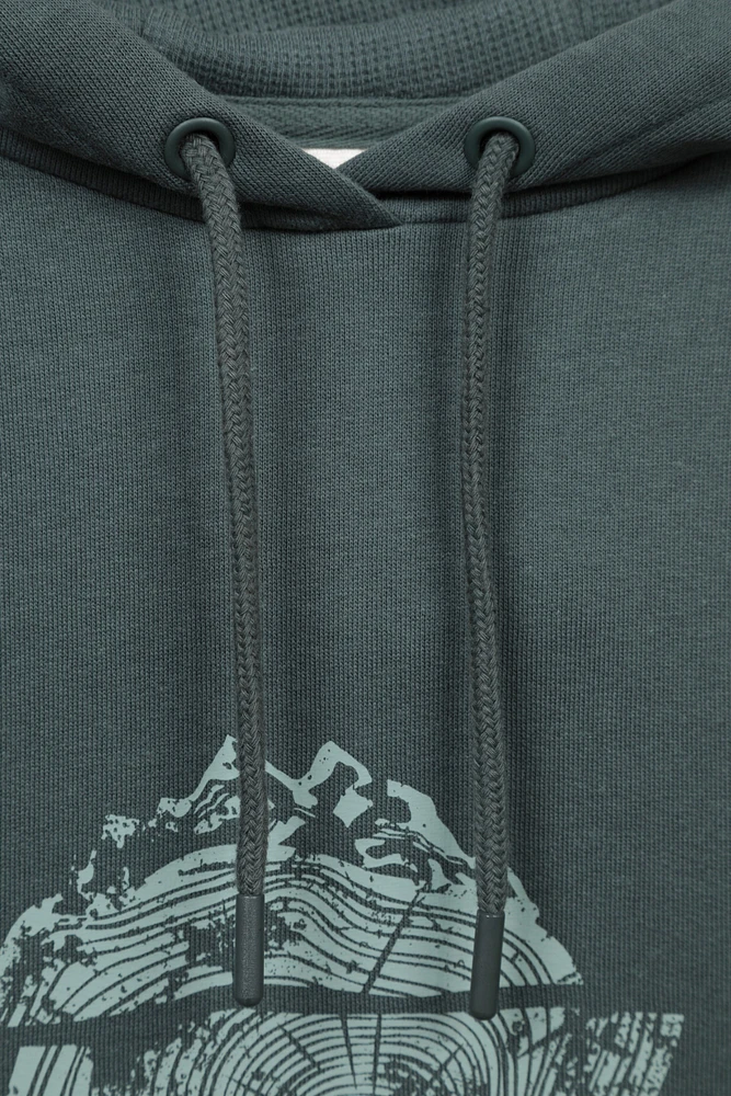 Printed Mountain Ring Womens Regular Fit Hoodie