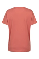 Printed Womens Mountain Bird Loose Fit T-Shirt