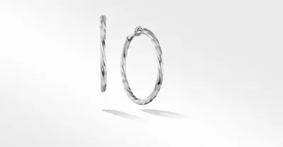 David Yurman Cable Edge Hoop Earrings