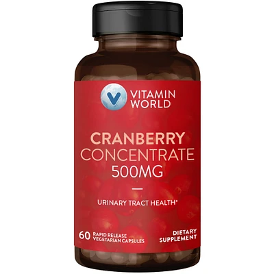 Cranberry Concentrate 500 mg Equivalent to 25,000 mg of Fresh Cranberries