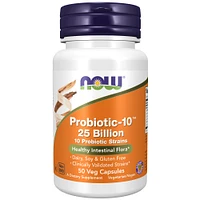 Probiotic-10™, 25 Billion, with 10 Probiotic Strains, Dairy, Soy and Gluten Free, Strain Verified, 50 Veg Capsules