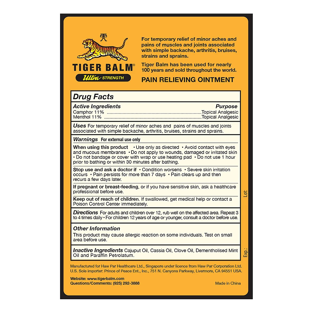 Tiger Balm Ultra Strength Ointment