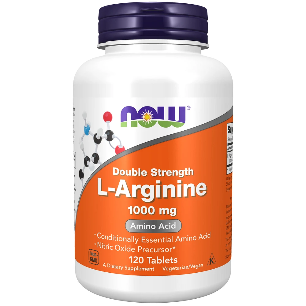 L-Arginine 1,000 mg, Nitric Oxide Precursor*, Amino Acid, 120 Tablets