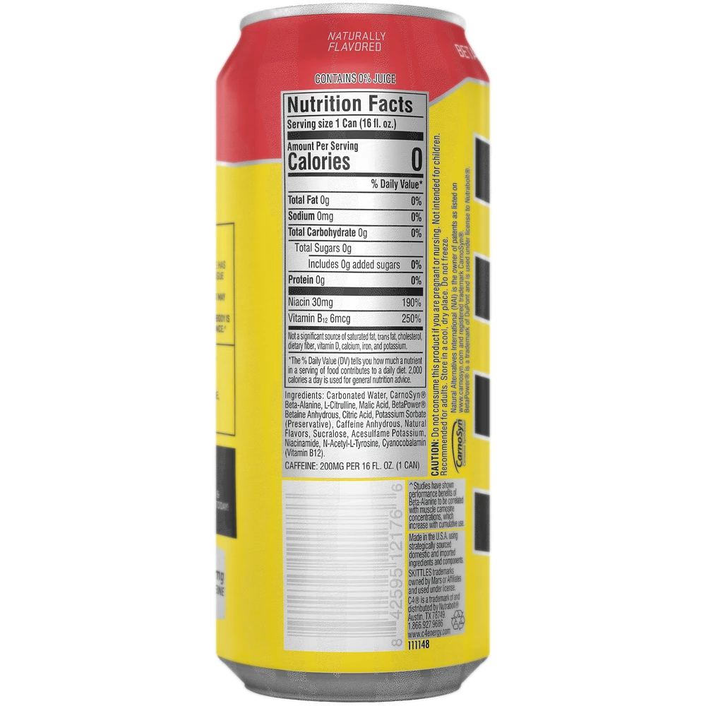 C4 Energy Skittles 16oz. (Case of 12)