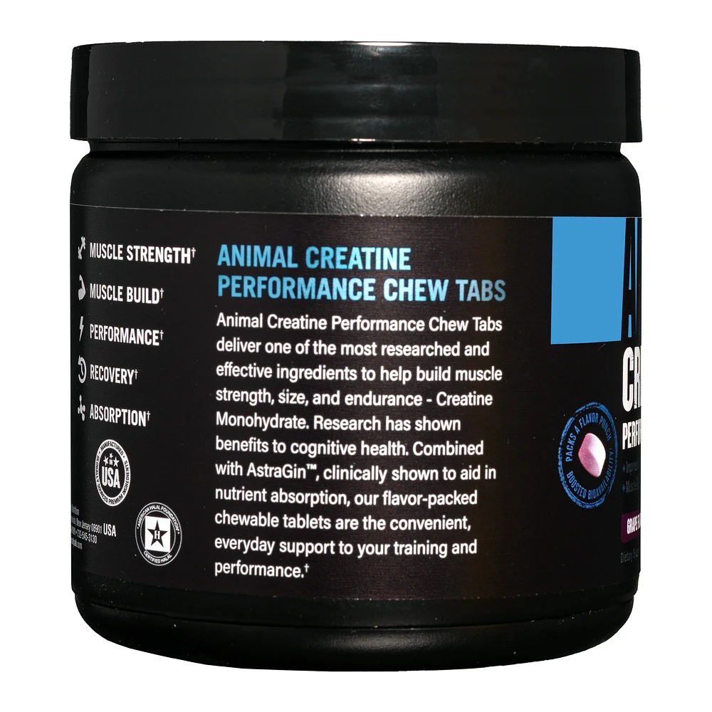 Universal Nutrition Animal Creatine Chews on-the-Go Chewable Tablets