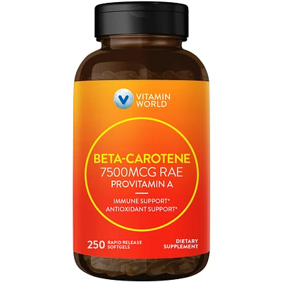 Beta Carotene 7500MCG RAE Rapid Release Softgels