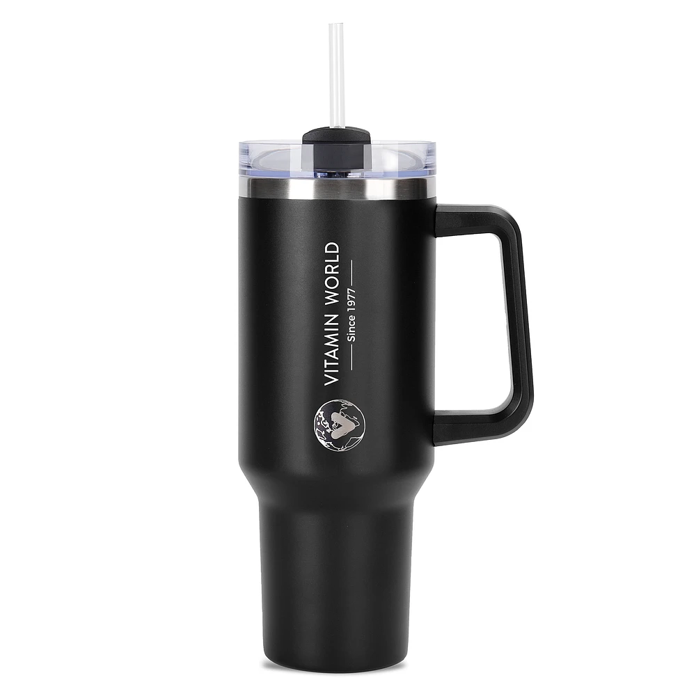 VW Tumbler with Straw Black 40oz