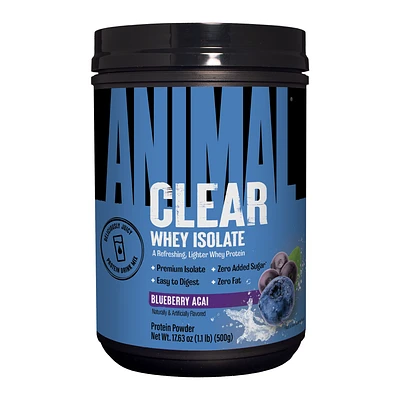 Universal Nutrition Animal Clear Whey Isolate, Blueberry Acai