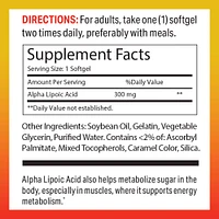 Alpha Lipoic Acid 300 mg.