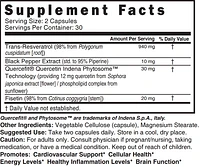 Resveratrol+ with Quercetin, Piperine & Fisetin (Resverperine) 1000 mg 60ct