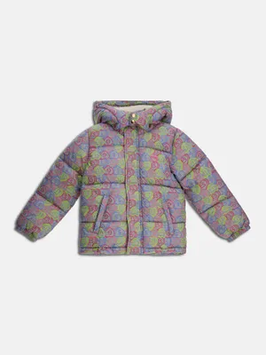 Puffer com estampado total