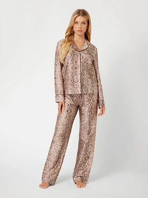 Conjunto de pijamas estampado animalier