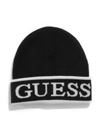 GUESS LOGO STRIPE CUFF BEANIE