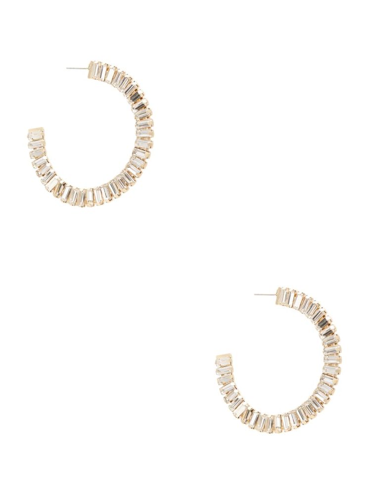 Baguette Hoop Earrings