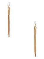 Gold-Tone Snake Chain Linear Earrings