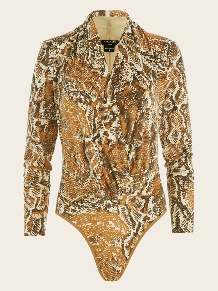 Hudson Snakeskin Printed Bodysuit
