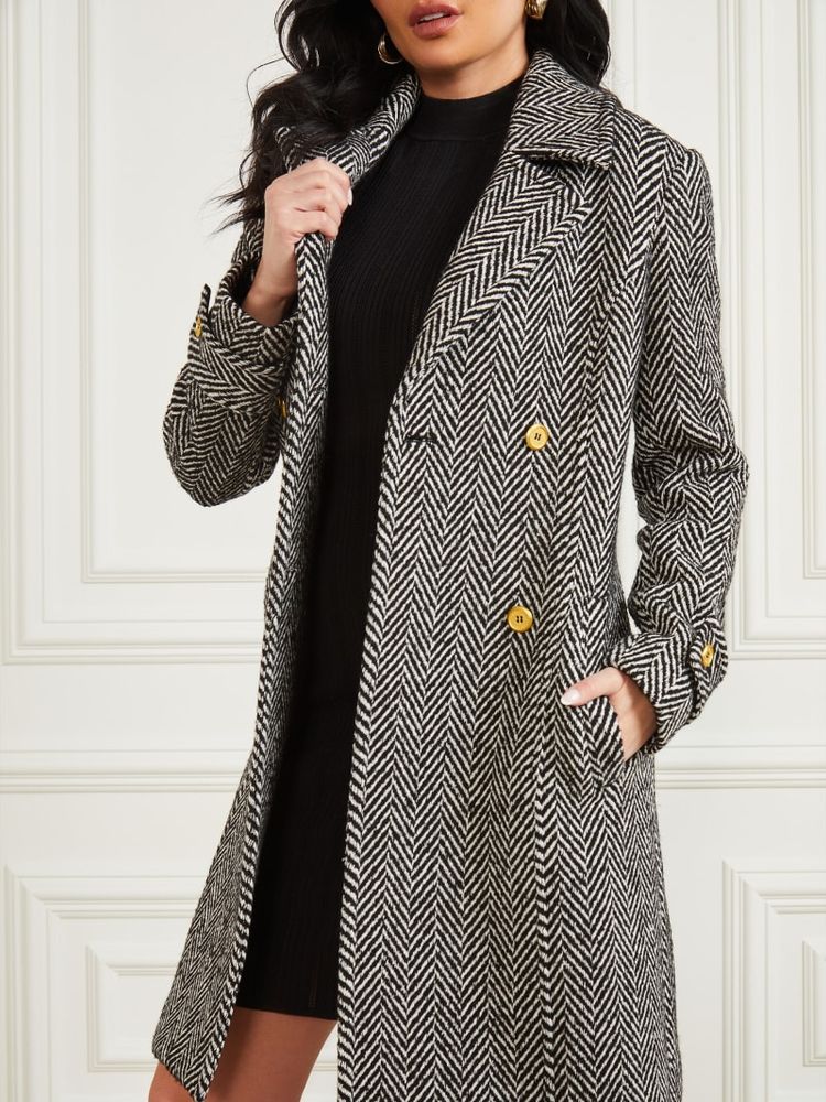 Maryann Wool- Blend Herringbone Coat