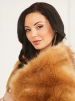 Gwenda Faux-Fur Shawl Scarf